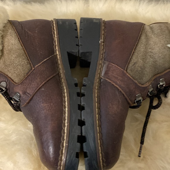 Vintage Blondo Waterproof Leather Sheep Fur Lined Hiking Moto Boots size 6 - Picture 5 of 12